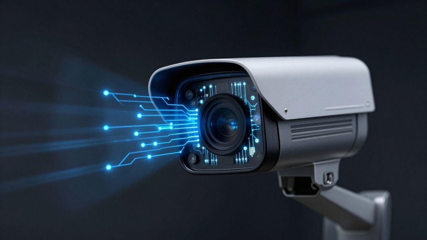 Eagle Eye AI security camera detecting threats.